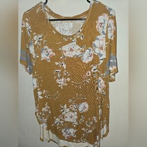 Maurices Mustard Floral Top